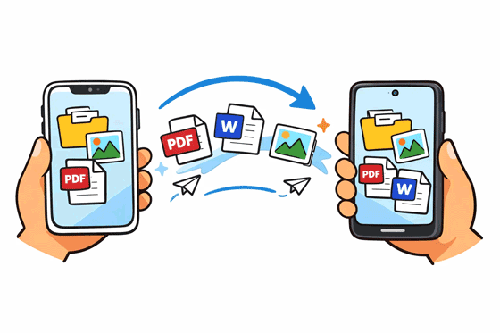 iPhoneからSamsungにドキュメントを転送する