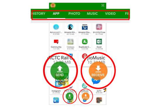 xender経由でiOSファイルをAndroidに送信