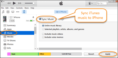 synchroniser la musique d'un iPhone à l'autre avec iTunes