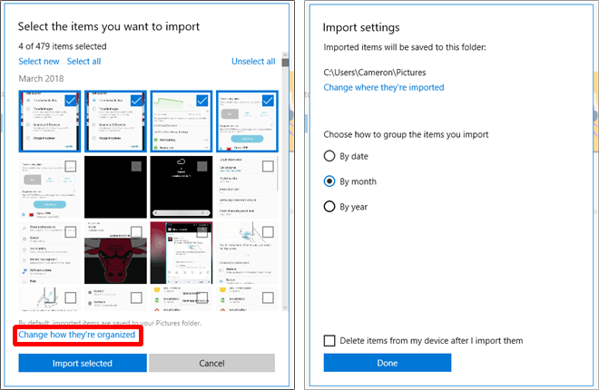 select photos on microsoft photos