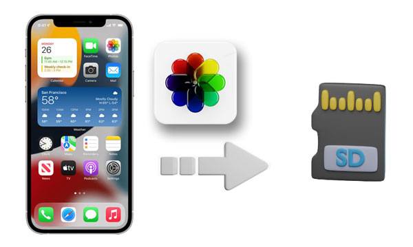 how to transfer photos from iphone to sd card