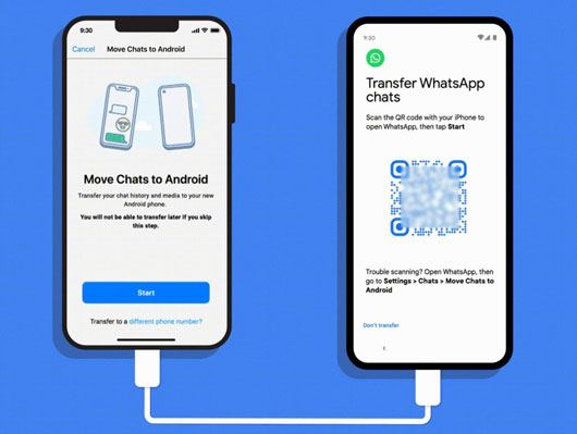 transférer les discussions WhatsApp vers un nouveau téléphone Samsung via un commutateur intelligent