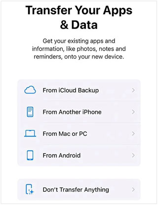 utilisez Move to iOS pour transférer des données avec le Wi-Fi