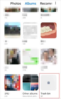 retrieve deleted screenshots from the phone gallery app