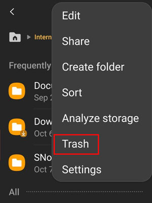 restaurer les fichiers supprimés de la corbeille Android sans PC