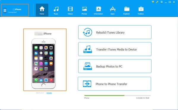 copy data with the phone transfer program