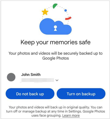 enregistrer des images Android sur Google Photos