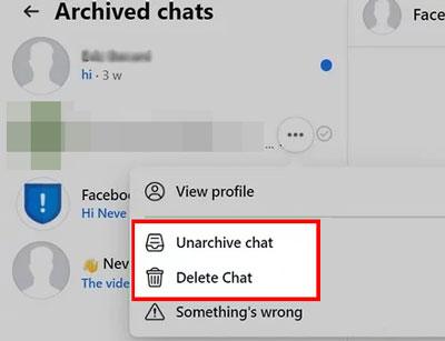 récupérer les messages supprimés sur Messenger en désarchivant les discussions