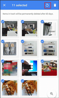 retrieve deleted photos on android via google photos