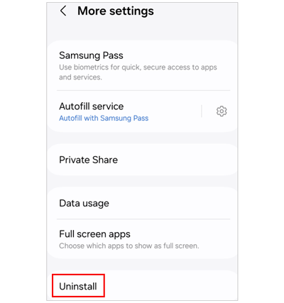 Entfernen Sie den sicheren Ordner auf Samsung über die Einstellungen für sichere Ordner