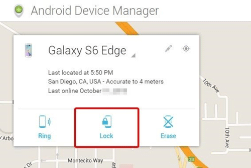 how to unlock samsung password with google android device manager