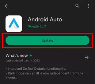 update android auto app