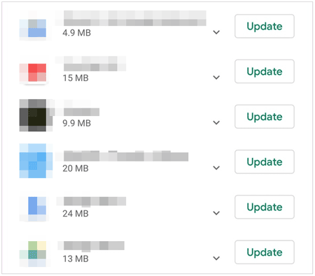 update apps on android