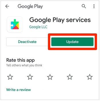Android スマートフォンでアプリが頻繁にクラッシュする場合は、Google Play サービスを更新してください