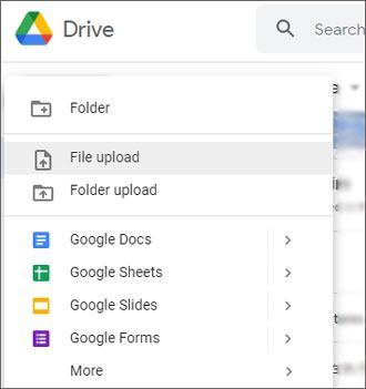 upload files from pc to google drive