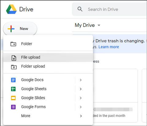 déplacer des fichiers d'un ordinateur vers Android sans USB à l'aide de Google Drive