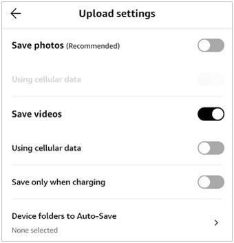 use amazon photos to back up images on android