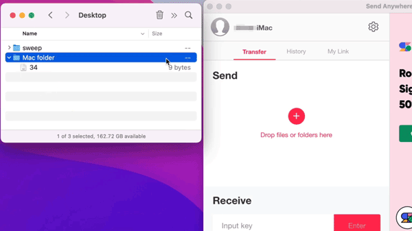 file transfer from mac to android via send anywhere