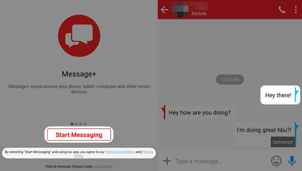 lire des SMS en ligne avec les messages Verizon