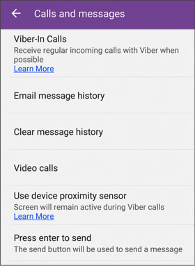 Viber メッセージを別の電話に電子メールで送信する