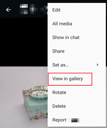 télécharger manuellement des images de WhatsApp vers Android