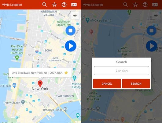 适用于 Android 的 vpna 假 GPS 定位应用程序