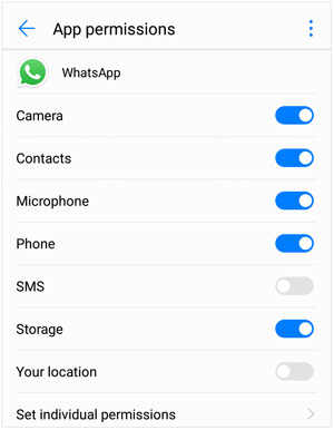 récupérer les contacts WhatsApp avec l'application Contacts Android