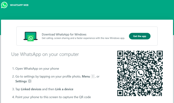 WhatsApp Web を使用してコンピューター上で WhatsApp メッセージを表示する