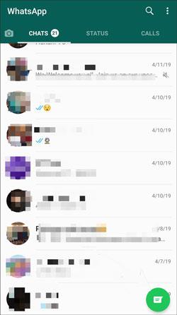 télécharger des photos supprimées d'un chat WhatsApp sur Samsung