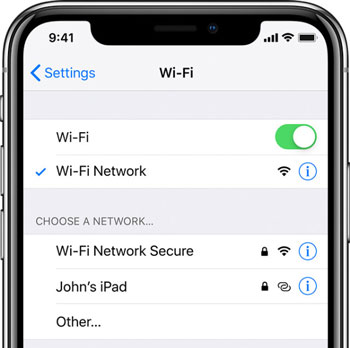 连接到不同的 Wi-Fi 网络