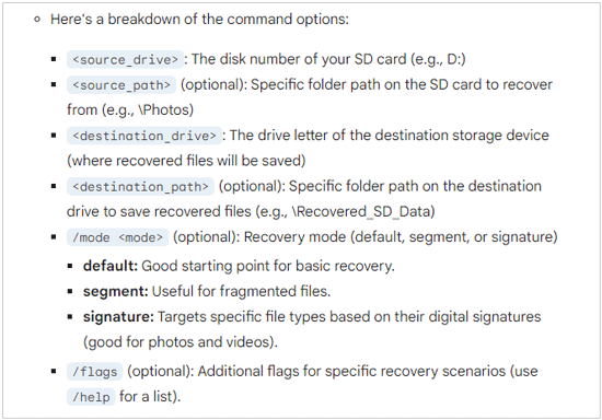 use windows file recovery to retrieve data from corrupted sd card