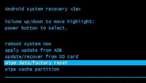 reset an android phone via recovery mode