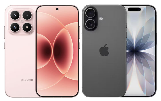 Comparaison des modèles de base Xiaomi 17 et iPhone 17