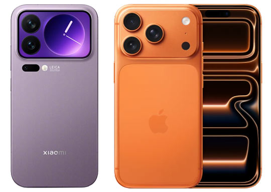 Comparaison entre le Xiaomi 17 Pro/Pro Max et l'iPhone 17 Pro/Pro Max